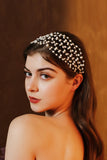 White Handmade Pearl Mesh Headband