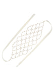 White Handmade Pearl Mesh Headband