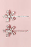 Fashion Silver Flower Rhinestone Hairpin