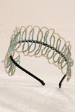 Vintage Green Hand-woven Crystal Headband