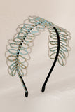 Vintage Green Hand-woven Crystal Headband