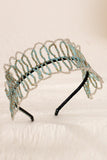 Vintage Green Hand-woven Crystal Headband