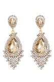 Champagne Luxury Tassel Glass Drop Earrings