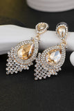 Champagne Luxury Tassel Glass Drop Earrings