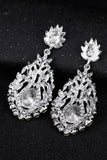 Royal White Rhinestone Water Drop Earrings