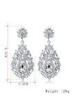 Royal White Rhinestone Water Drop Earrings