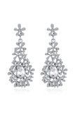 White Fashion Alloy Hollow Diamond Earrings