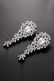 White Fashion Alloy Hollow Diamond Earrings