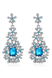 White Fashion Alloy Hollow Diamond Earrings