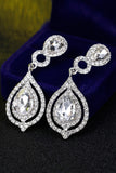 White Bridal Alloy Diamond Water Rrop Earrings