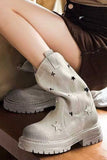 Grey Star Vintage Square Heel Ankle Boots