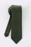 Olive Green Men's Tie For Party