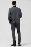 2 Piece Grey Notched Lapel Men's Formal Suit