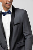 2 Piece Grey Notched Lapel Men's Formal Suit