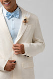 2 Piece Ivory Simple Wedding Suits for Men