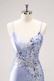 Sparkly Blue Sequined Floral Tight Short Prom Dress with Beading