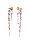 Glitter Champagne Crystal Colorful Tassel Earring