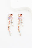 Glitter Champagne Crystal Colorful Tassel Earring