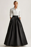 Black A-Line Formal Dress with Pockets