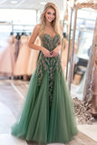 Agave Sparkly Sheath Sweetheart Prom Dress with Lace Appliques