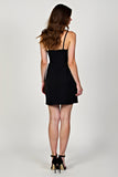 Cute Black Spaghetti Straps A Line Short Graduation Dress