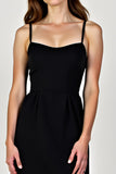 Cute Black Spaghetti Straps A Line Short Graduation Dress