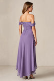 Tahiti A Line Maxi Ruched Chiffon Mother of the Bride Dress with Ruffles
