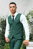 Dark Green Shawl Lapel 3-Pieces Slim Fit Men's Suits