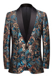 Floral Shawl Lapel Men's Blazer