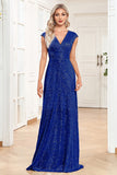 Sparkly A-Line Sleeveless Champagne Mother of the Bride Dress