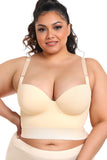 Apricot Tank Top Style Body Sculpting Plus Size Sports Bra