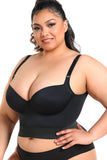 Apricot Tank Top Style Body Sculpting Plus Size Sports Bra