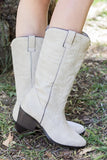 Brown Pointed Toe High Boots