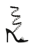 Black Rhinestone Sexy Stiletto High Heels