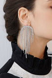 Golden Tassel Rhinestones Earrings