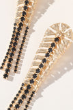 Alloy Rhinestones Vintage Boho Leaf Tassel Earrings