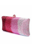 Fuchsia Ombre Saprkly Sequin Evening Clutch Bag