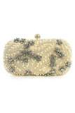 Black Sparkly Rhinestone Beaded Evening Clutch Bag