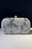 Black Sparkly Rhinestone Beaded Evening Clutch Bag