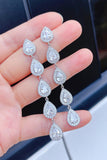 Silver Rhinestone Drop Earrings