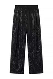 Black Sparkly Sequin 2 Piece Women Suits