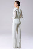 Jumpsuit/Pantsuit Chiffon Mother of the Bride Dress With Bow