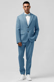 Grey Green 2 Piece Shawl Lapel Groomsmen Suit