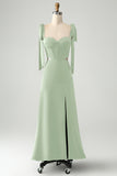 Terracotta A Line Corset Wedding Guest Dress with Bowknot