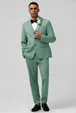 3 Pieces Coral Fitted Double Breasted Groomsmen Suit