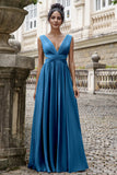 Eucalyptus V Neck Cut Out A Line Chiffon Wedding Guest Dress