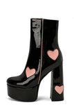 Black Square Toe Thick-soled Waterproof Platform Thick-heeled High Heels