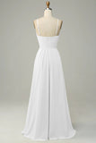 V-neck Sleeveless A-Line Floor Length Bridesmaid Dress