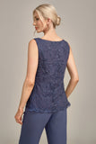 Stormy 3 Piece Chiffon Lace Mother of Pants Suits