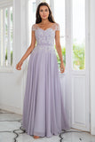 Grey Chiffon Mother of the Bride Dress with Beading